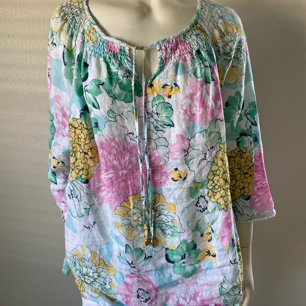 100% linen top.